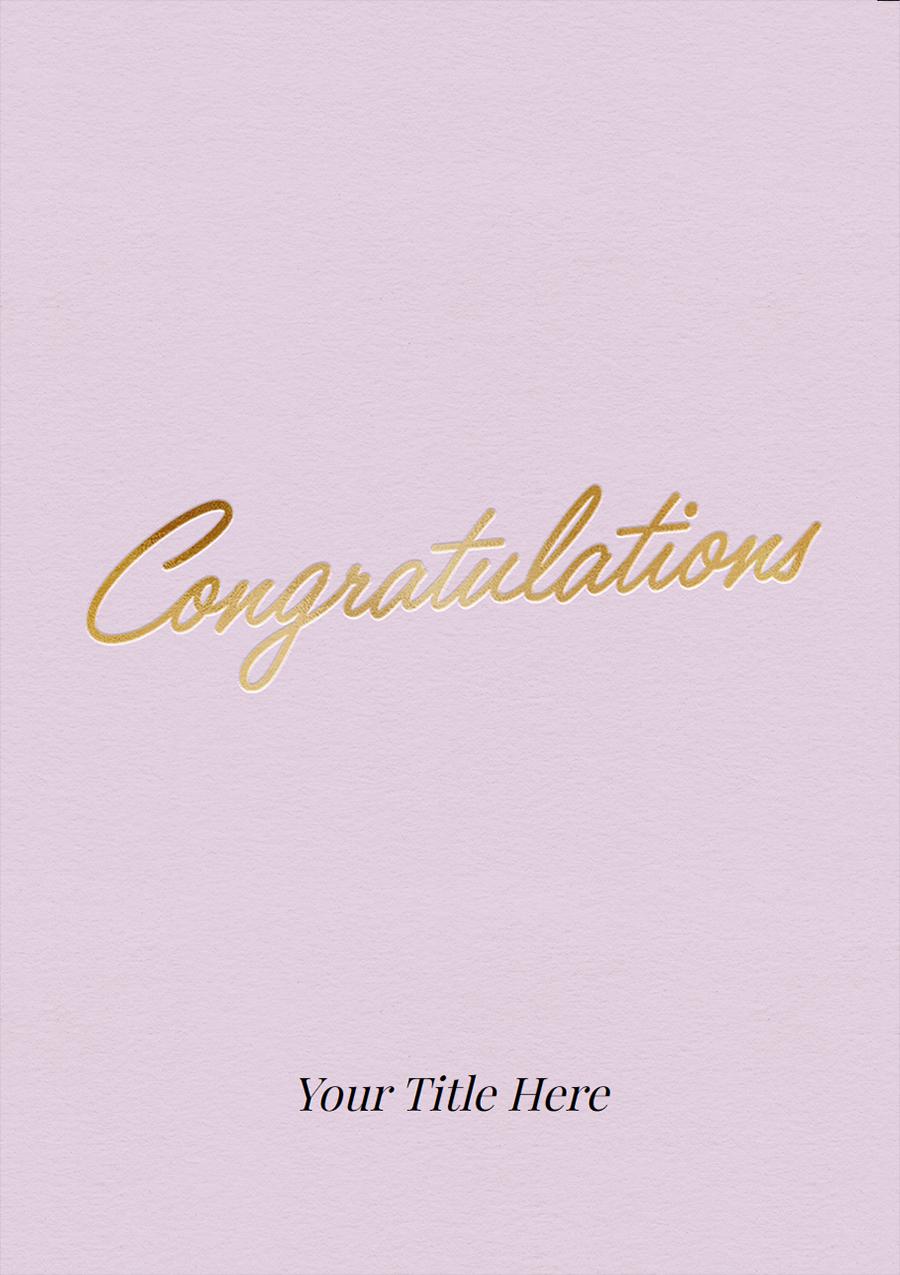 Personalise Card