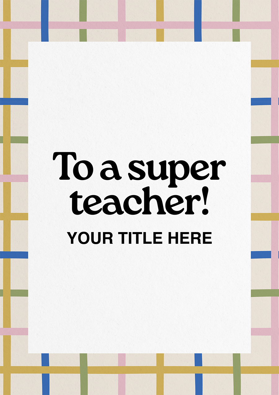 Personalise Card